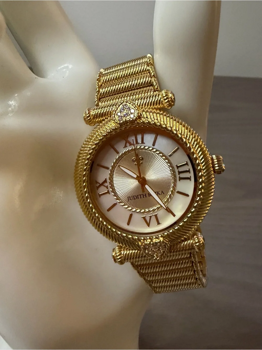Judith Ripka Goldtone Stainless Steel Avignon Watch with CZ Accents